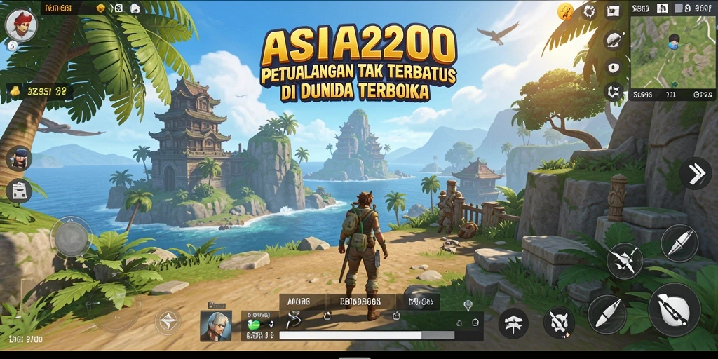 Tampilan gameplay ASIA200 yang memukau dengan dunia terbuka.