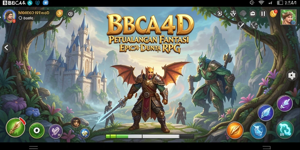 Tampilan menarik dari gameplay RPG BBCA4D dengan karakter yang berjuang.