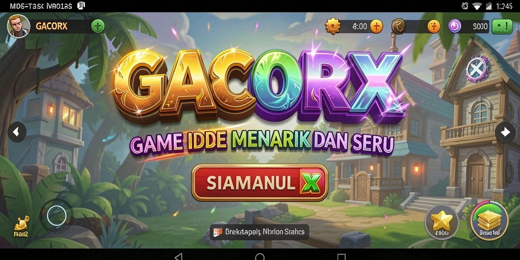 Tampilan permainan GACORX yang menawan dan gameplay Idle yang menarik.