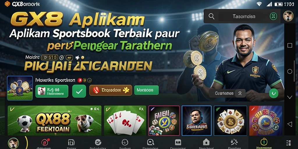 Tampilan utama GX88 saat melakukan taruhan olahraga langsung.