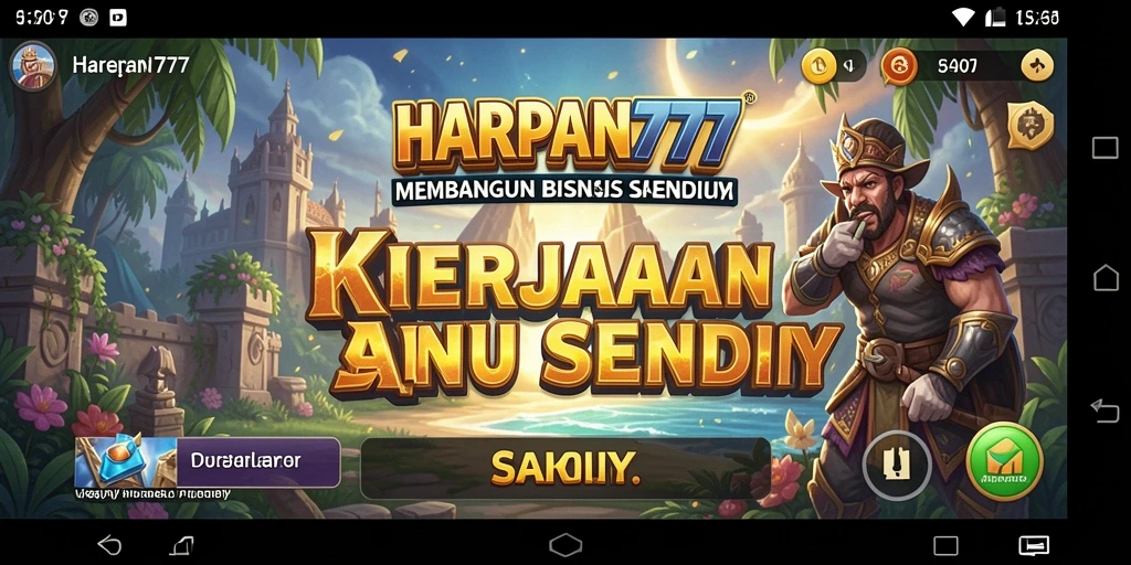 Tampilan gameplay HARAPAN777 dengan pengelolaan bisnis yang seru.