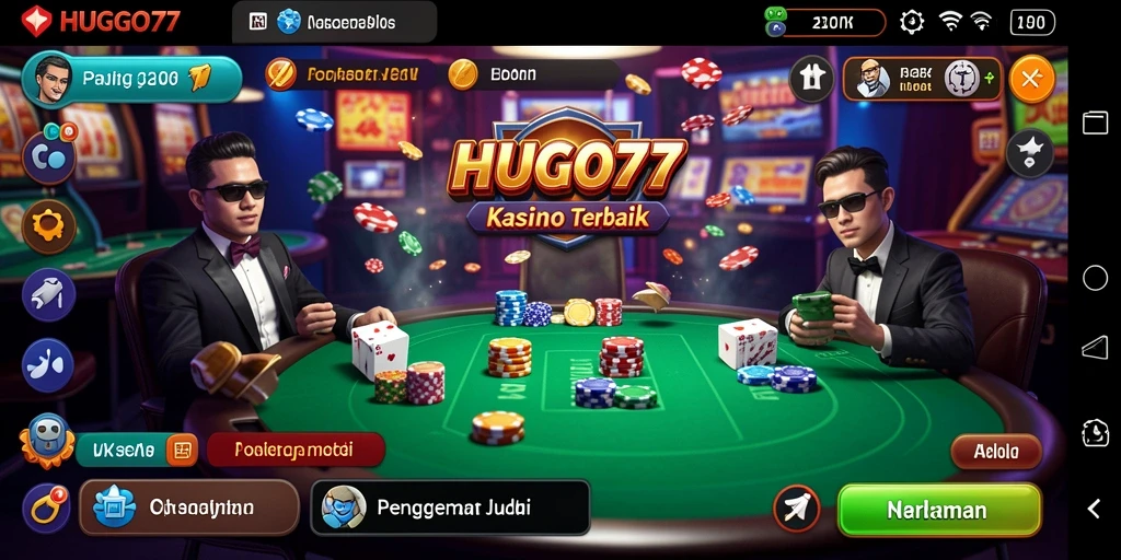 Tampilan screenshot utama HUGO77 menampilkan pengalaman bermain kasino yang seru.