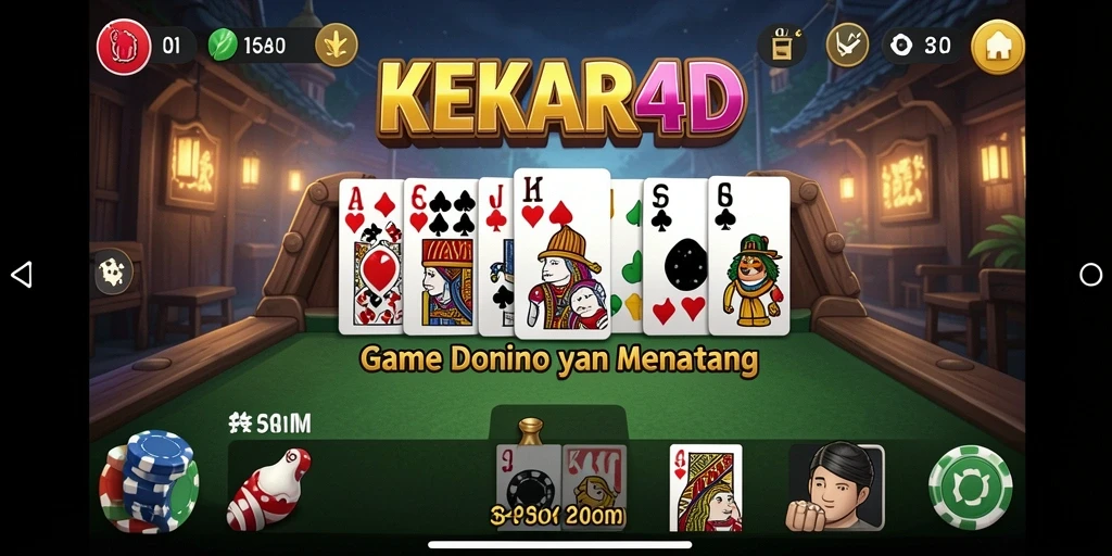 Tampilan gameplay seru dari game Domino KEKAR4D.