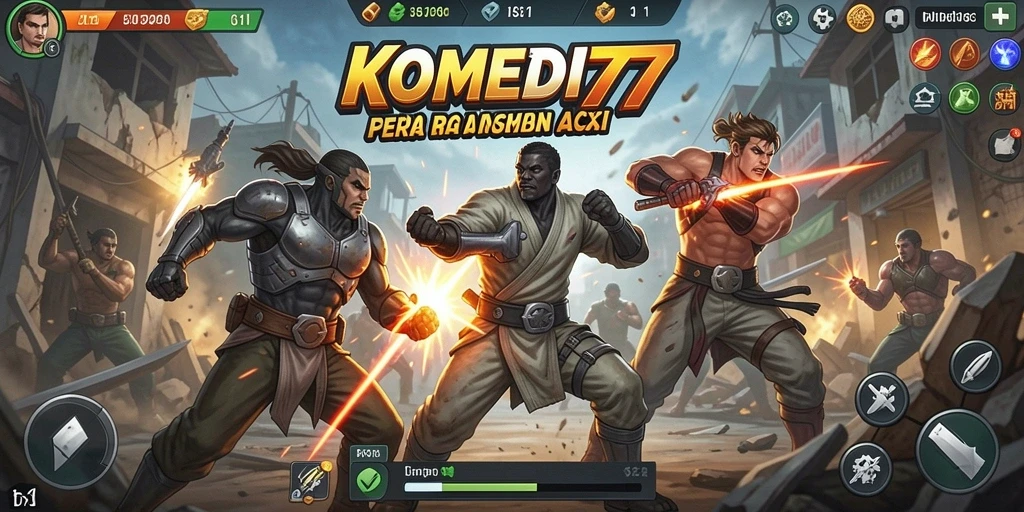 Gameplay seru dan menegangkan di KOMEDI77 saat bertarung melawan lawan.
