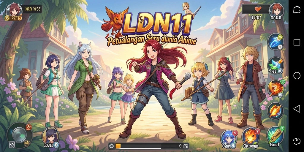 Tangkapan layar LDN11 menampilkan aksi seru di dunia Anime.
