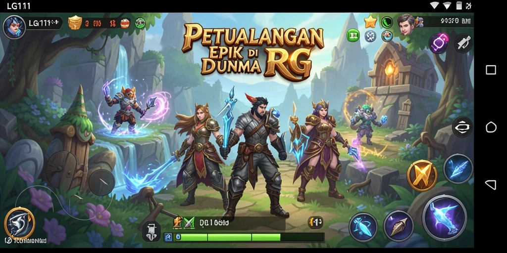 Tampilan menawan dari gameplay RPG LG111 yang menantang.