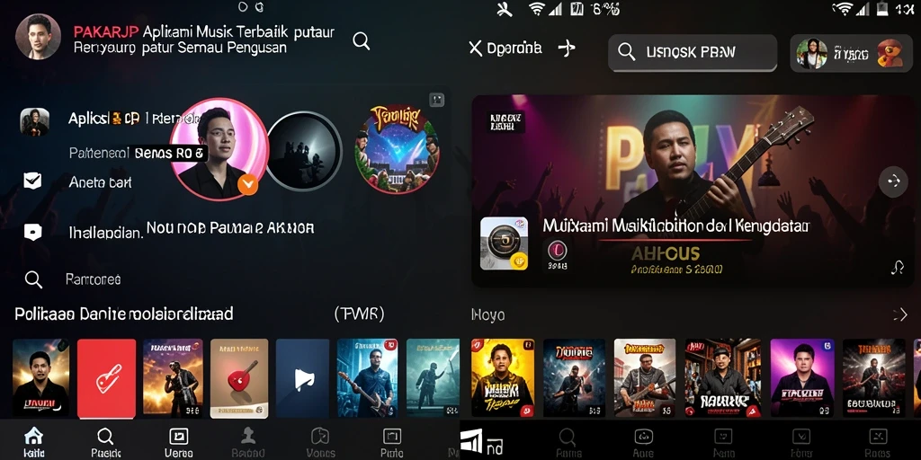 Tangkapan layar utama PAKARJP menunjukkan pengguna sedang menikmati permainan musik.