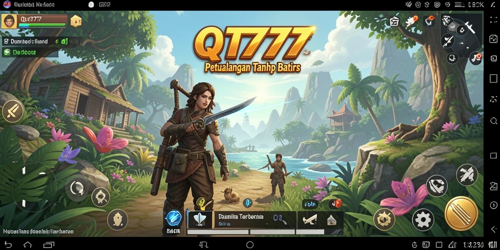 Tangkapan layar QT777 menampilkan aksi seru dalam dunia Open World.