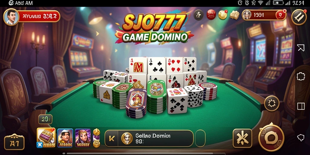 Screenshot gameplay SJO777 menampilkan keseruan bermain Domino.