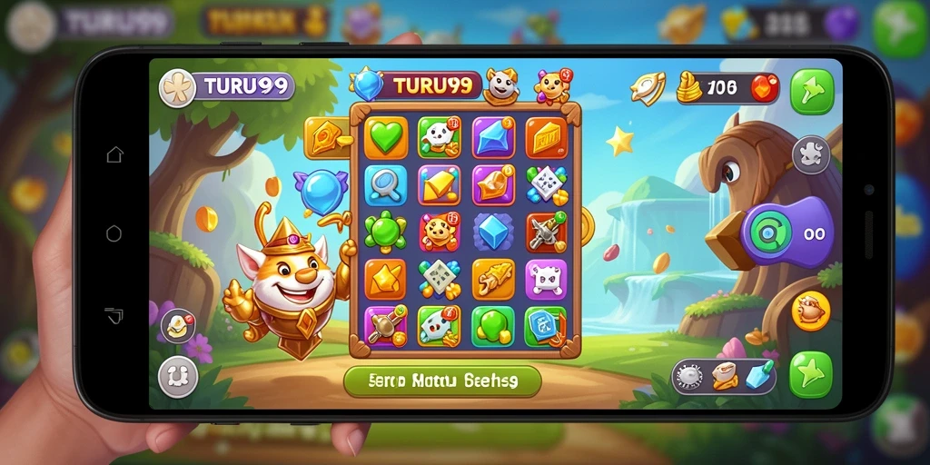 Tampilan gameplay seru dan menantang dalam TURU99.