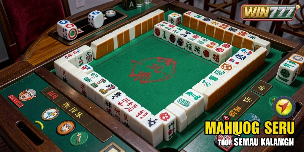 Screenshot gameplay dari WIN777 yang menampilkan tantangan Mahjong.
